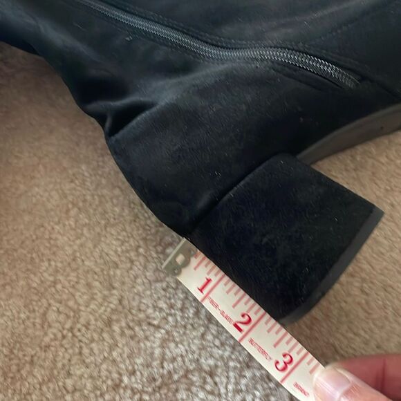 A new day High Heel Black Faux Suede Ankle Boots Size 8.5 - Picture 11 of 12